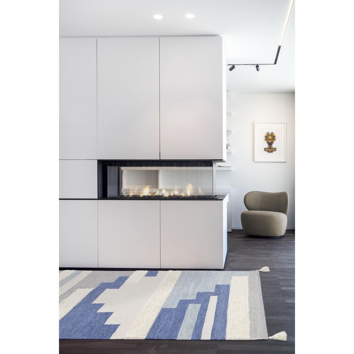 JUST HOME COLLECTION - Alfombra Vision 120x170 cm Algodón Azul Claro