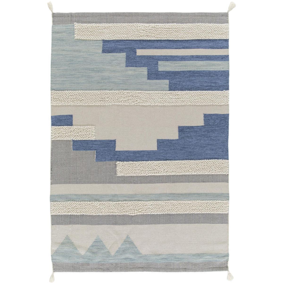 JUST HOME COLLECTION - Alfombra Vision 160x230 cm Algodón Azul Claro