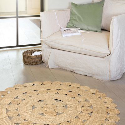 Imagen 2 del producto Alfombra DOTTY 160x160 cm Yute Café