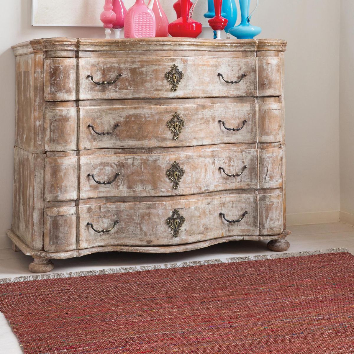 JUST HOME COLLECTION - Alfombra Revibe 120x170 cm Poliéster Burdeo