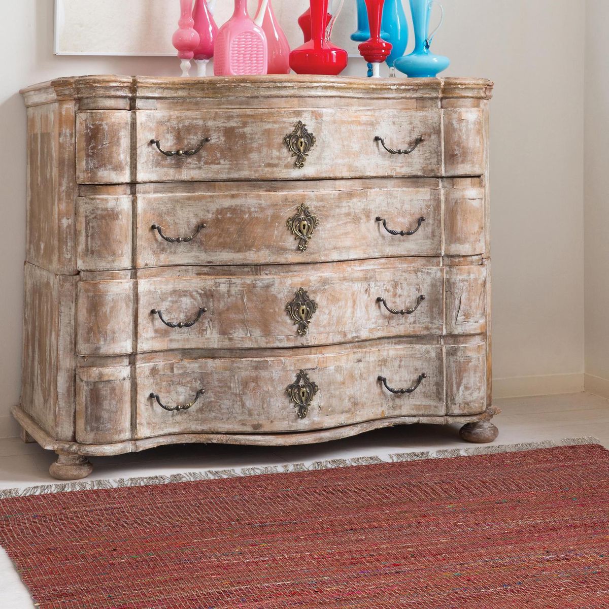 JUST HOME COLLECTION - Alfombra Revibe 160x230 cm Poliéster Burdeo