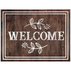 JUST HOME COLLECTION - Limpiapiés Welcome 45x60 cm Caucho Reciclado Multicolor