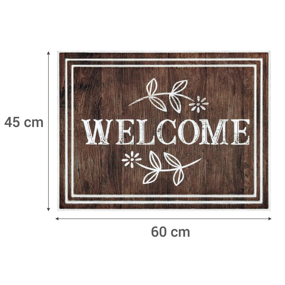 JUST HOME COLLECTION - Limpiapiés Welcome 45x60 cm Caucho Reciclado Multicolor