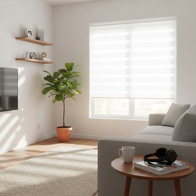 Imagen 2 del producto Cortina Roller Dúo Poliéster Blanco