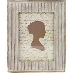 HOMY - Marco de fotos rustic blanco 13x18 cm