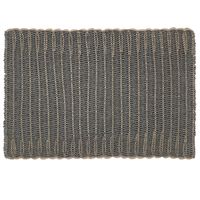 Individual tejido mimbre gris