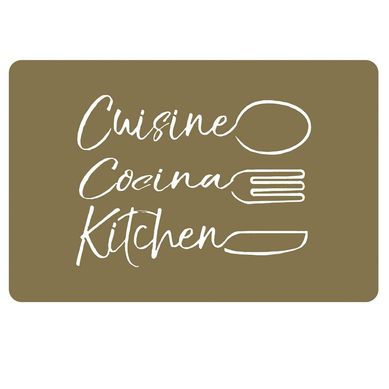 Individual PVC cocina dorado