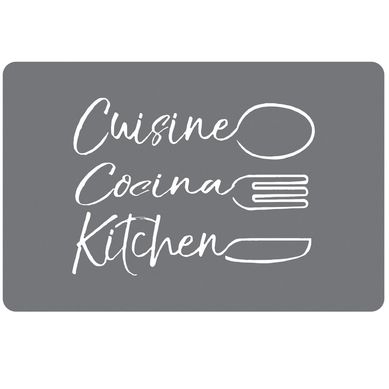 Individual PVC cocina plata