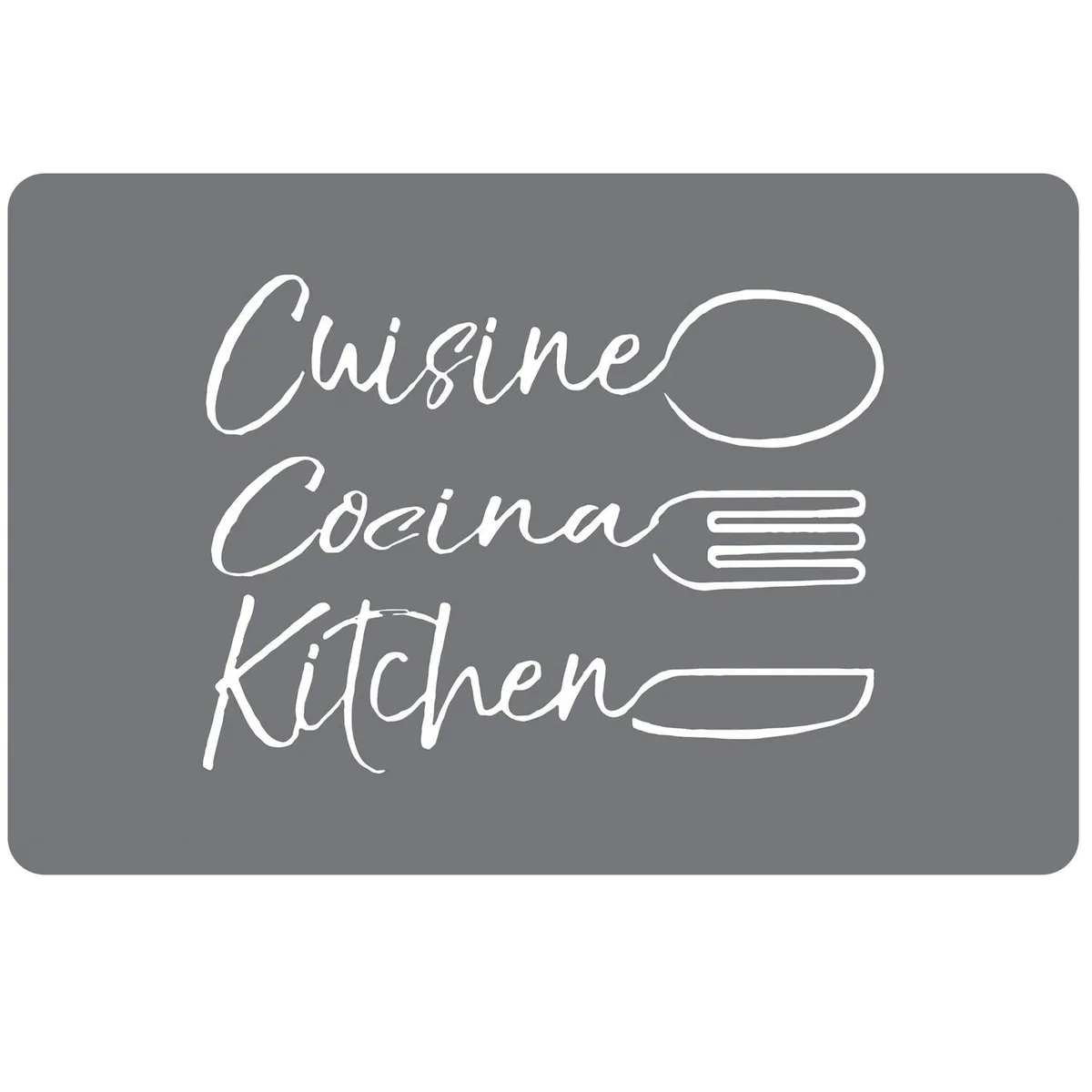 JUST HOME COLLECTION - Individual PVC cocina plata