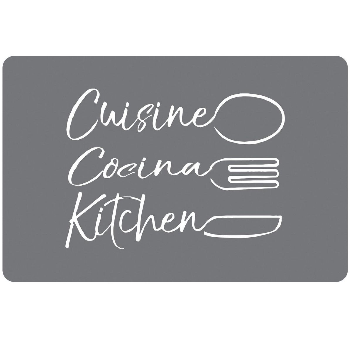 JUST HOME COLLECTION - Individual PVC cocina plata