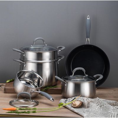 Imagen 2 del producto Batería de cocina 7 Piezas Acero inoxidable Plateado