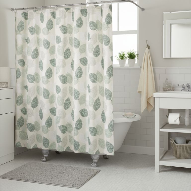 Cortina de baño Leaf 178x180 cm