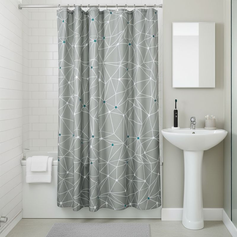JUST HOME COLLECTION - Cortina de baño Geo Line 178x180 cm