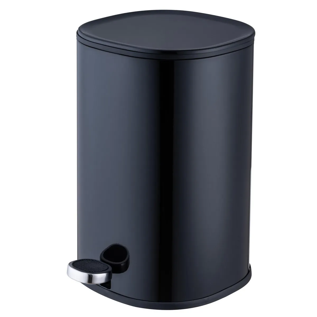 JUST HOME COLLECTION - Basurero Cilindro 5 Litros Metal Negro