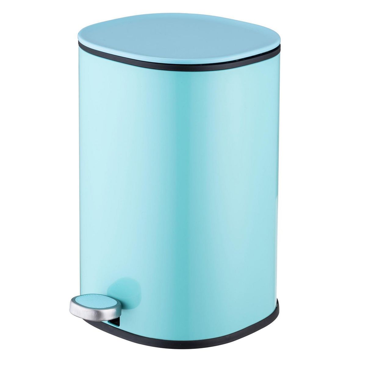 JUST HOME COLLECTION - Basurero Cilindro 5 Litros Metal Turquesa