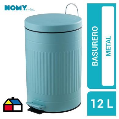 Papelero rilieve 12 lts turquesa