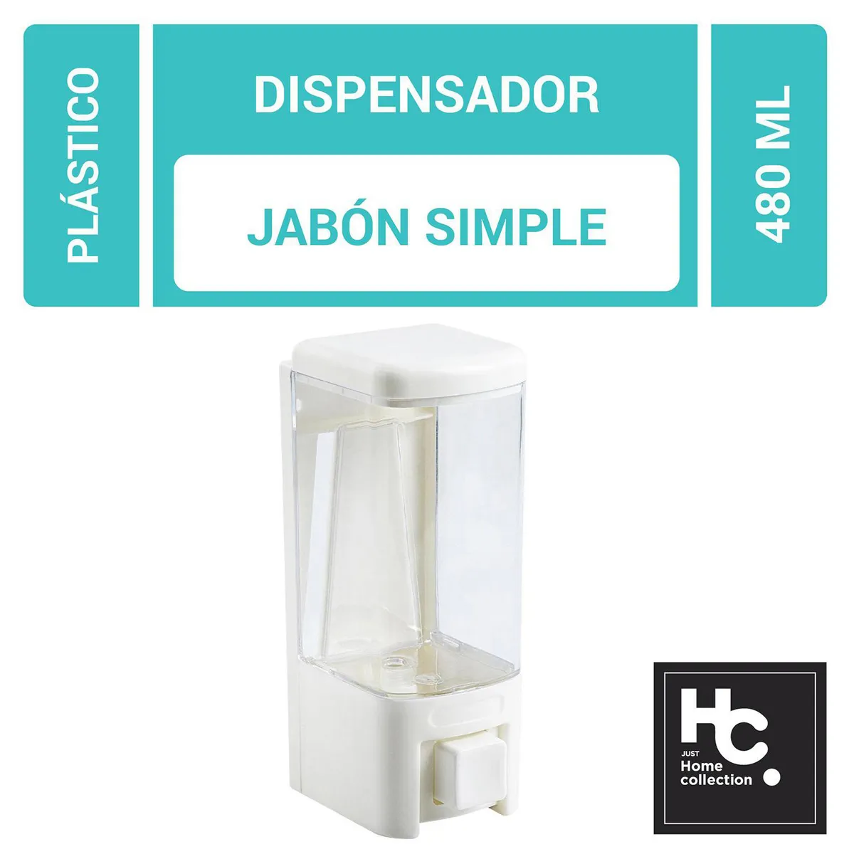 JUST HOME COLLECTION - Dispensador Jabón Líquido Just Home Collection 480 ml Blanco