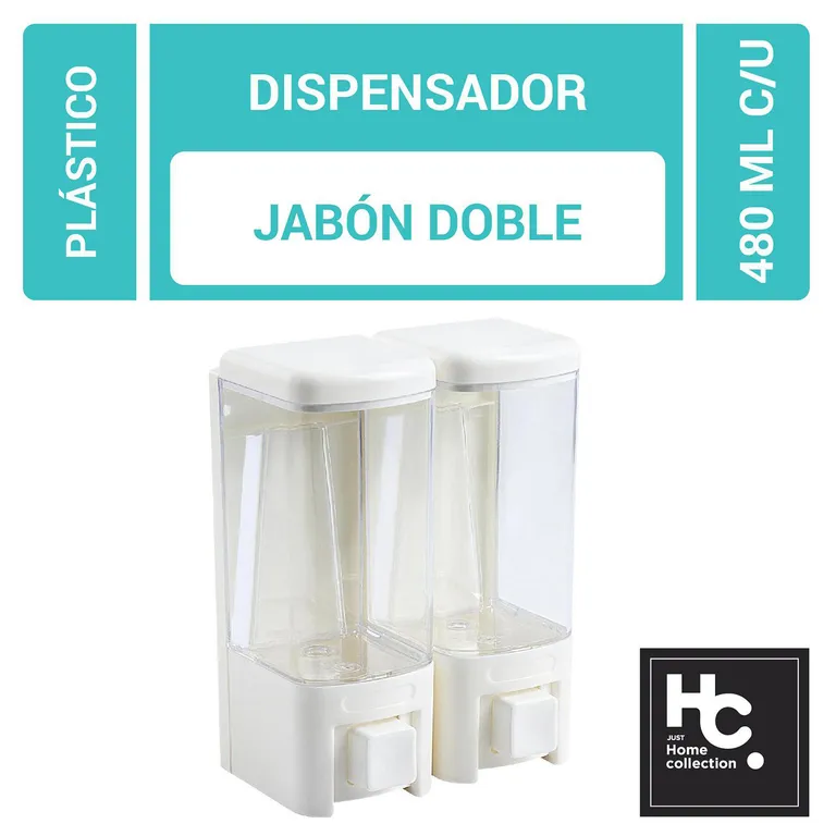 Dispensador De Jabón Transparente/Blanco