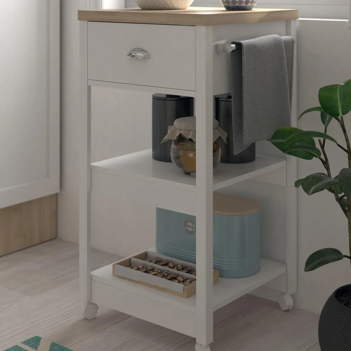 JUST HOME COLLECTION - Isla Cocina Americana Miami Blanca Denver