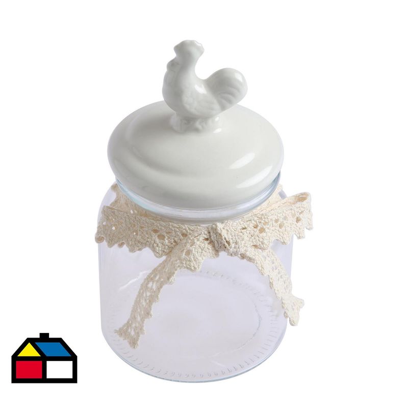 JUST HOME COLLECTION - Frasco vidrio 0,6 l con tapa