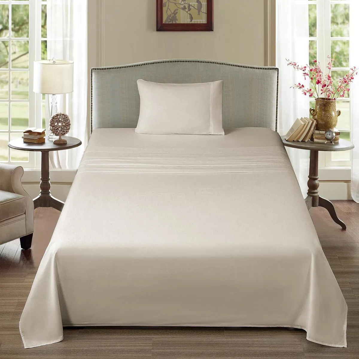 JUST HOME COLLECTION - Juego de Sábanas 100% Algodón 180 Hilos