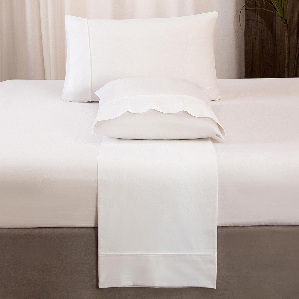 JUST HOME COLLECTION - Juego de Sábanas 100% Algodón 180 Hilos