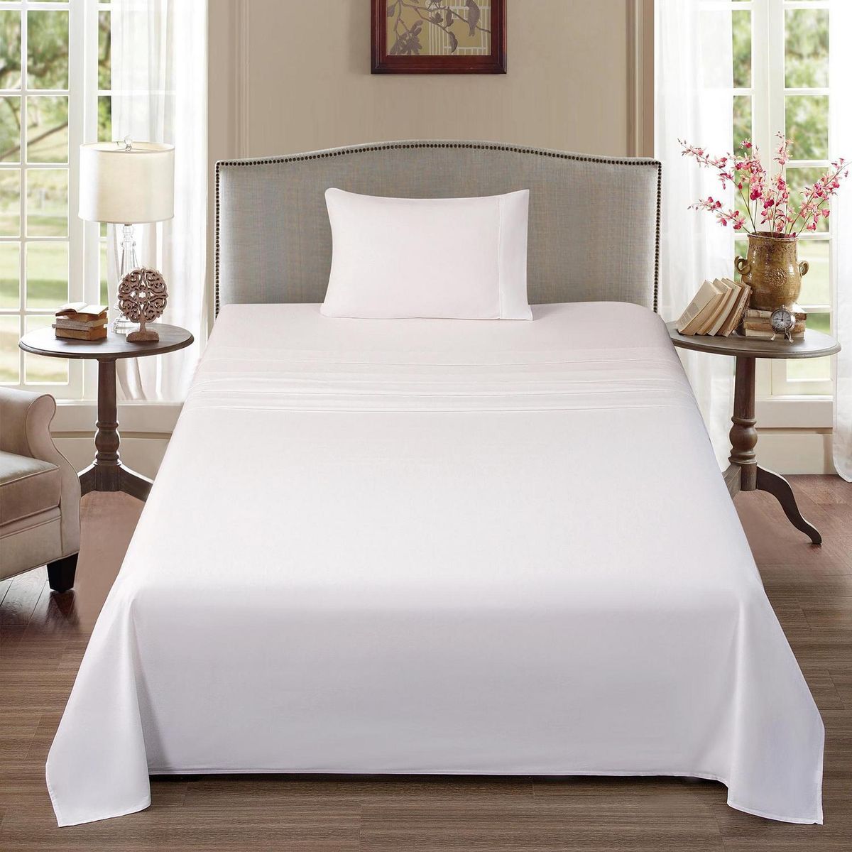 JUST HOME COLLECTION - Juego de Sábanas 100% Algodón 180 Hilos