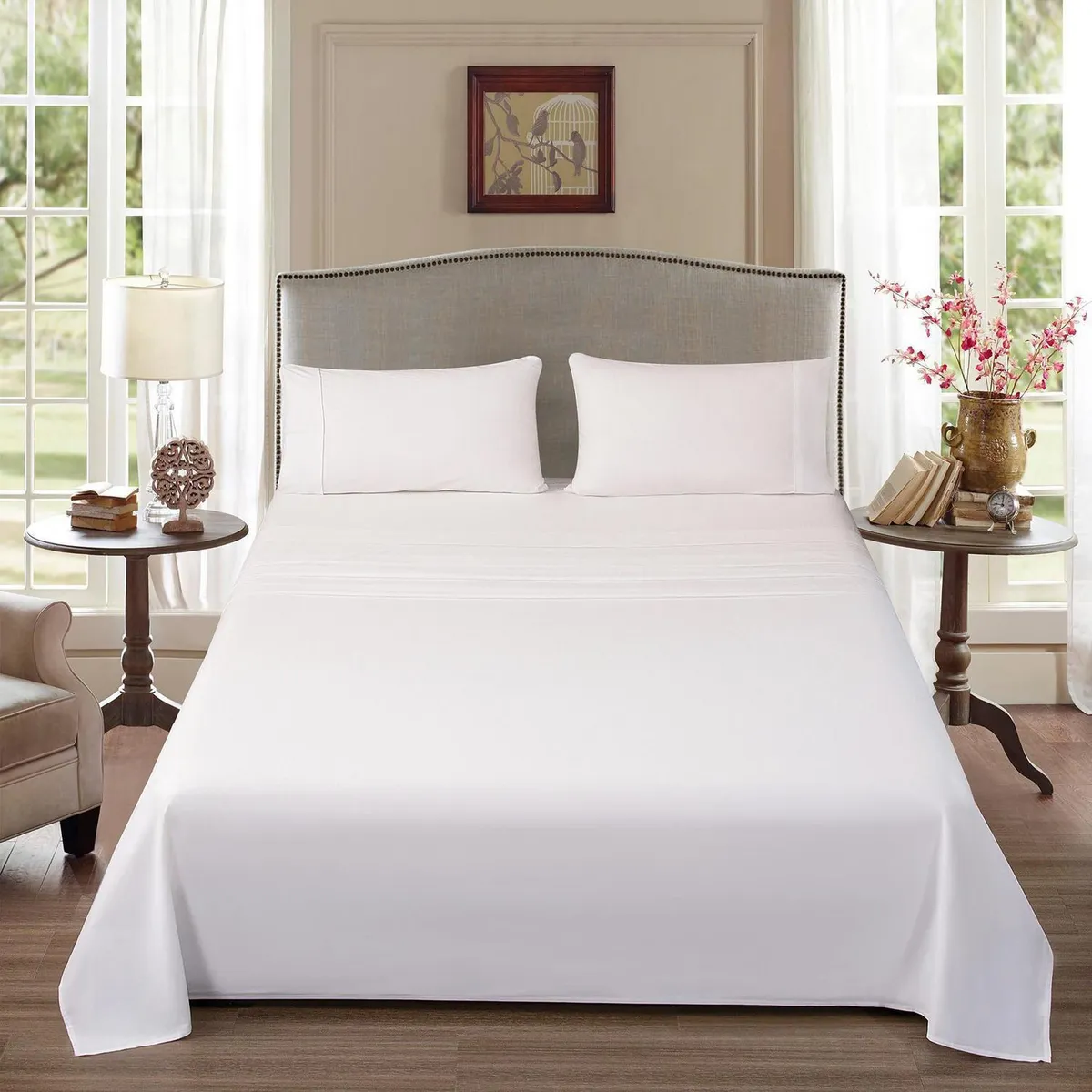 JUST HOME COLLECTION - Juego de Sábanas 100% Algodón 180 Hilos