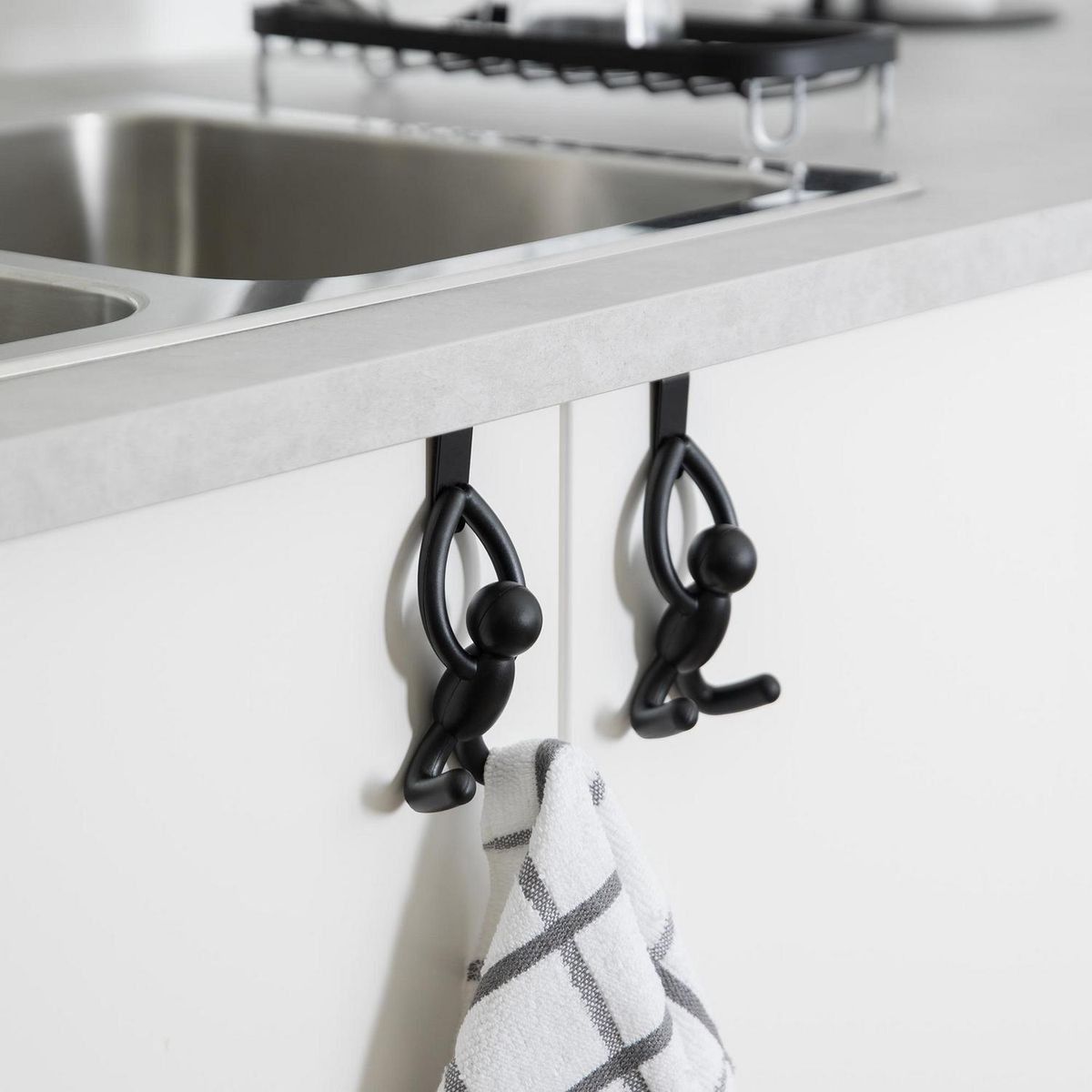 UMBRA - Set 2 Ganchos Cocina ABS Negro