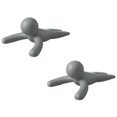 Set de 2 topes para puerta gris