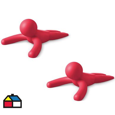 Set de 2 topes para puerta rojo