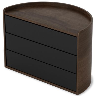 Organizdador joyas 3 cajones negro