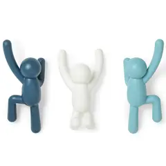 UMBRA - Set de Ganchos ABS Azul/blanco
