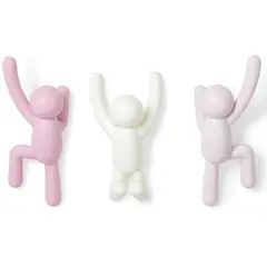 UMBRA - Set de Ganchos ABS Rosado/blanco