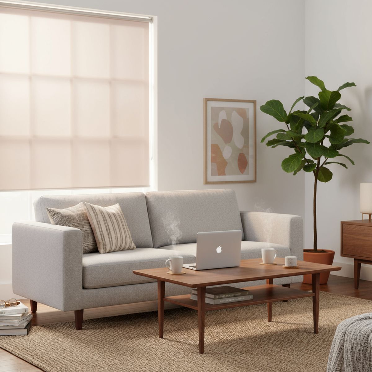 JUST HOME COLLECTION - Cortina Roller Black Out Café