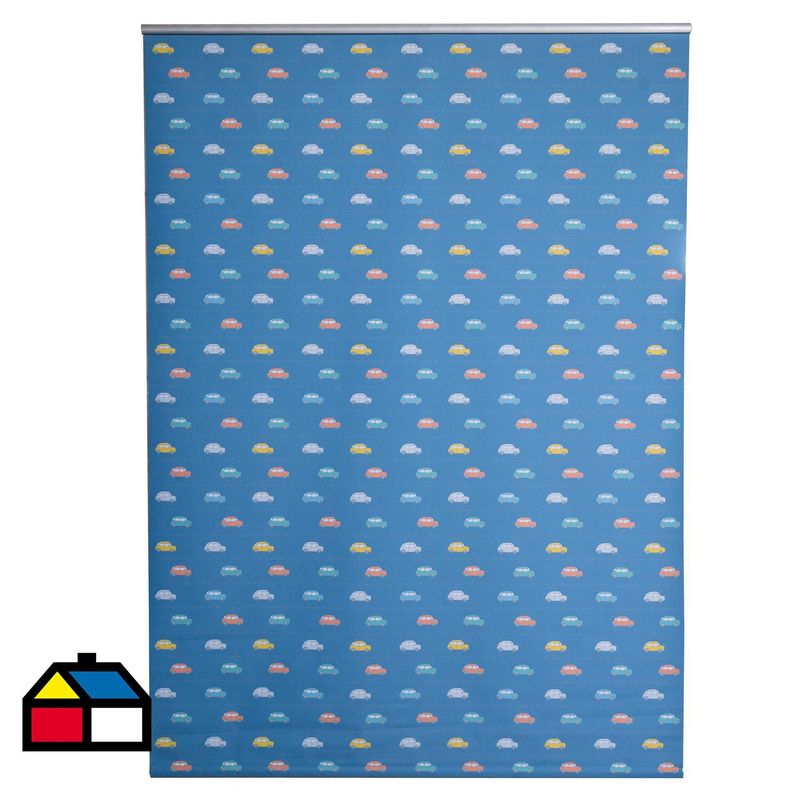 JUST HOME COLLECTION - Cortina roller black out Auto Kids 100x100 cm multicolor