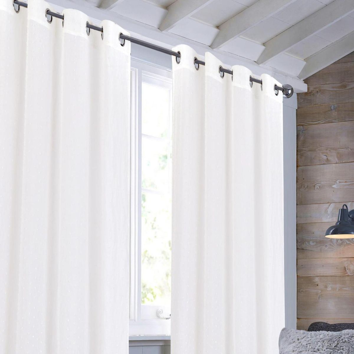 JUST HOME COLLECTION - Velo jacquard puntos 140x220 cm blanco