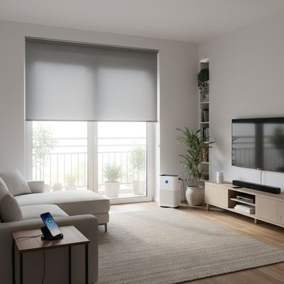 Imagen 2 del producto Cortina Roller Black Out Poliéster Gris