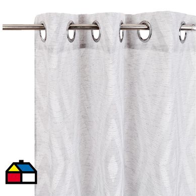 Velo jacquard rombo 140x220 cm gris claro
