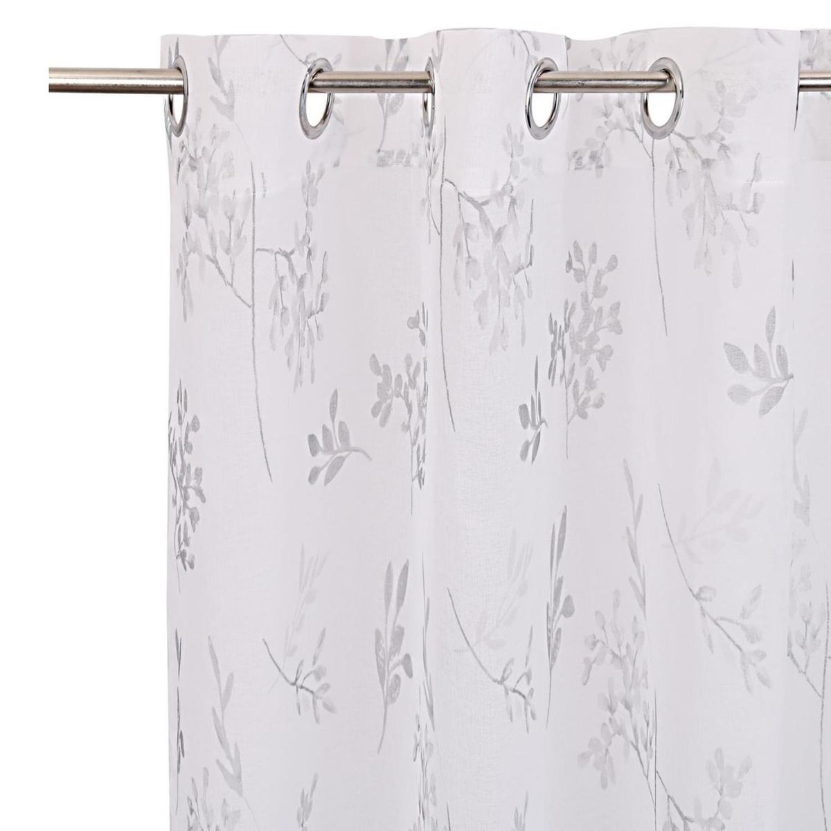 JUST HOME COLLECTION - Velo print flores 135x220 cm blanco