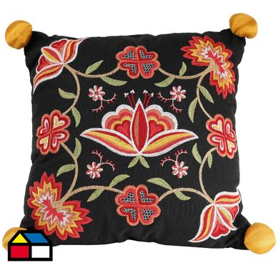 Cojn flores algodn 40x40 cm