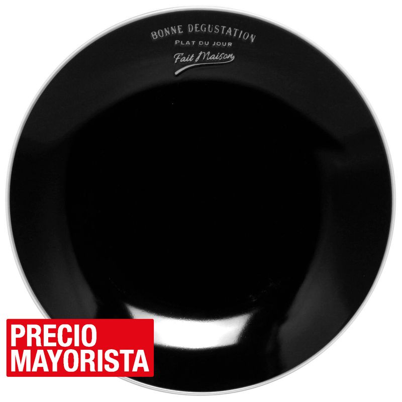 JUST HOME COLLECTION - Plato comida bistro negro