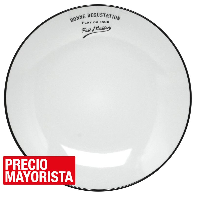 JUST HOME COLLECTION - Plato comida bistro blanco