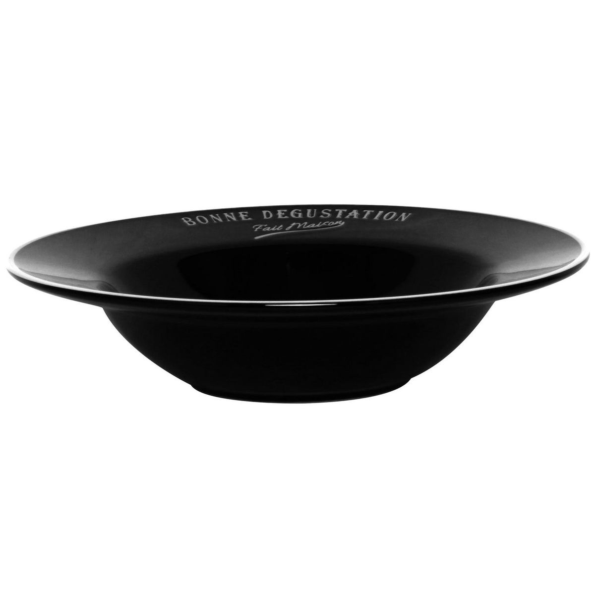 JUST HOME COLLECTION - Plato sopa bistro negro