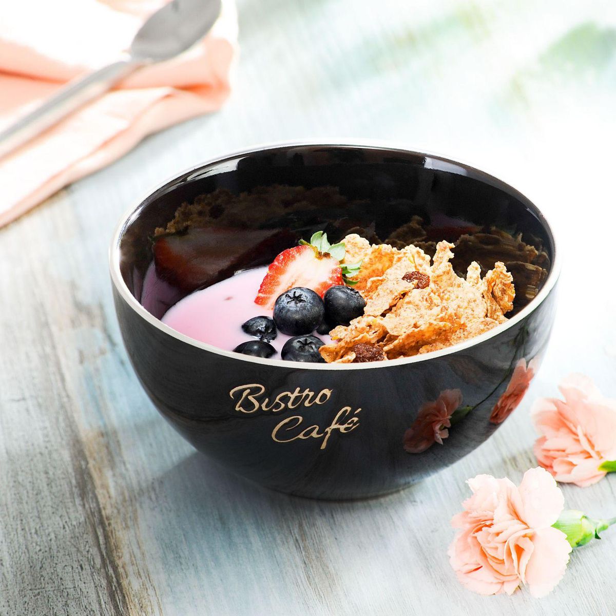 JUST HOME COLLECTION - Bowl Gres Negro Urbano Industrial Just Home Collection