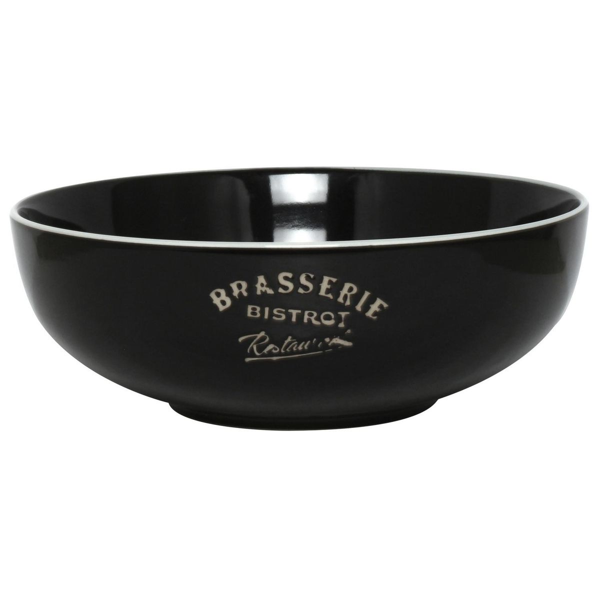 JUST HOME COLLECTION - Fuente Ensaladera Bistro Negro 25x25cm