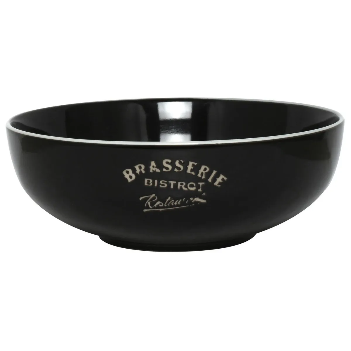 JUST HOME COLLECTION - Fuente Ensaladera Bistro Negro 25x25cm