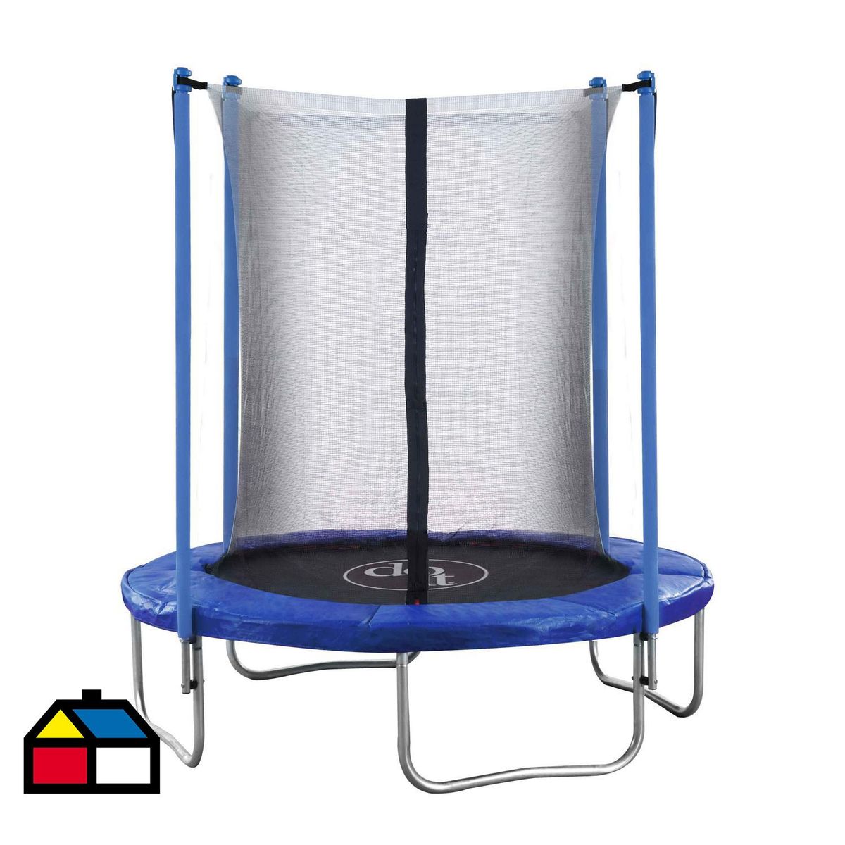 DO IT - Cama Elástica y Malla Protección 137x160x137 cm Azul