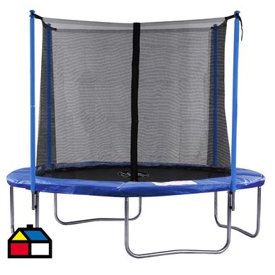Cama elstica 2,4 m + malla de proteccin
