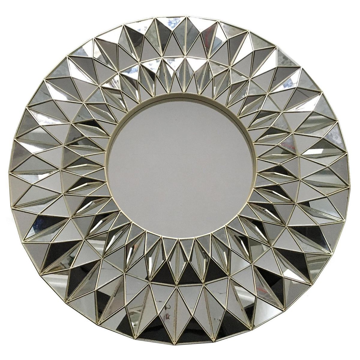 JUST HOME COLLECTION - Espejo redondo 61 cm cromo bisel